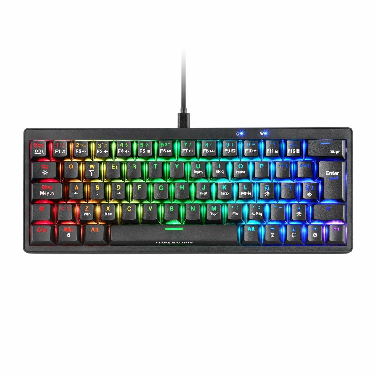 Gaming Keyboard Mars Gaming MKMINIPROBRES Black Qwerty US - Gear for Gamers