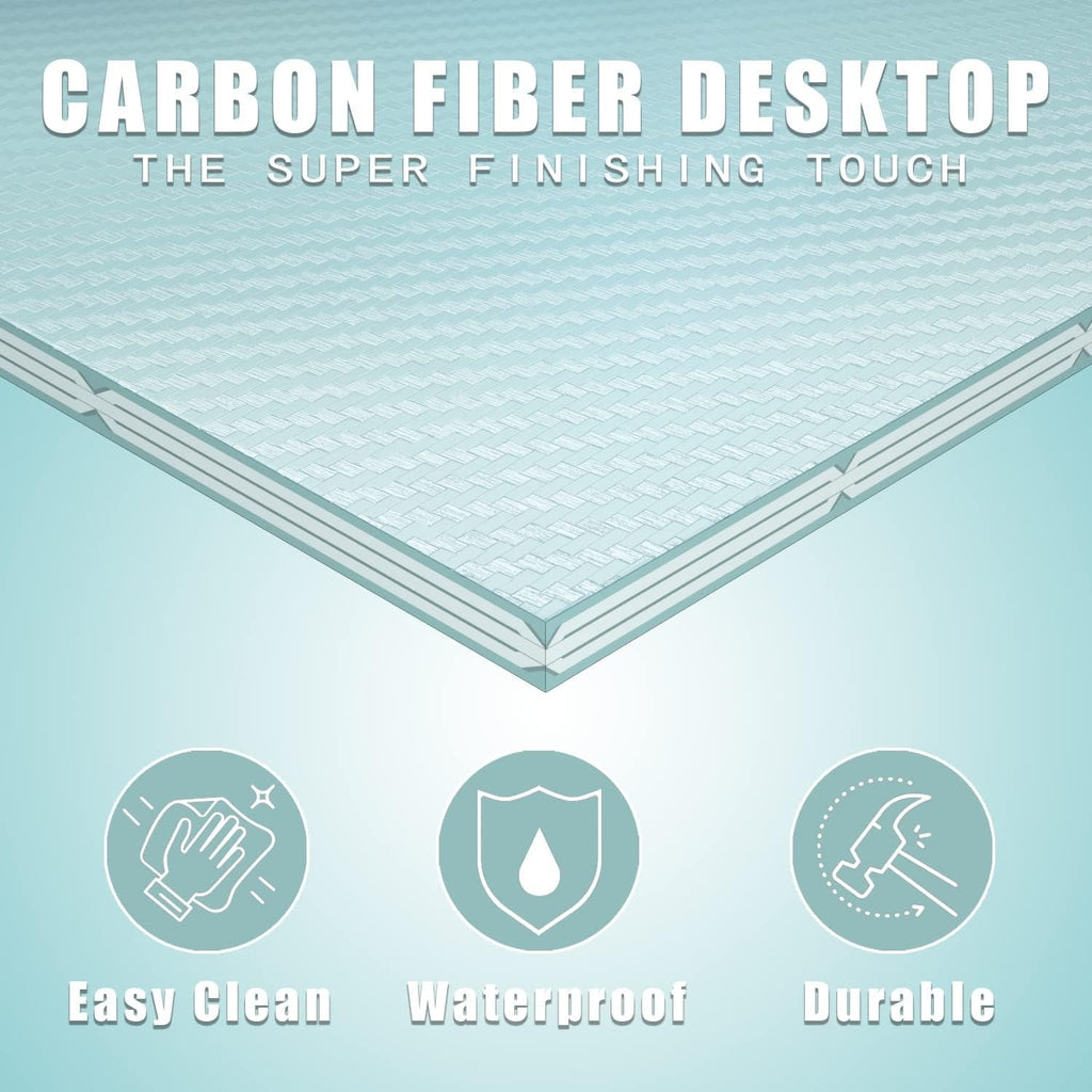 L Shaped Gaming Desk Blue 51 Inch Corner Computer Desk - Gear for Gamers