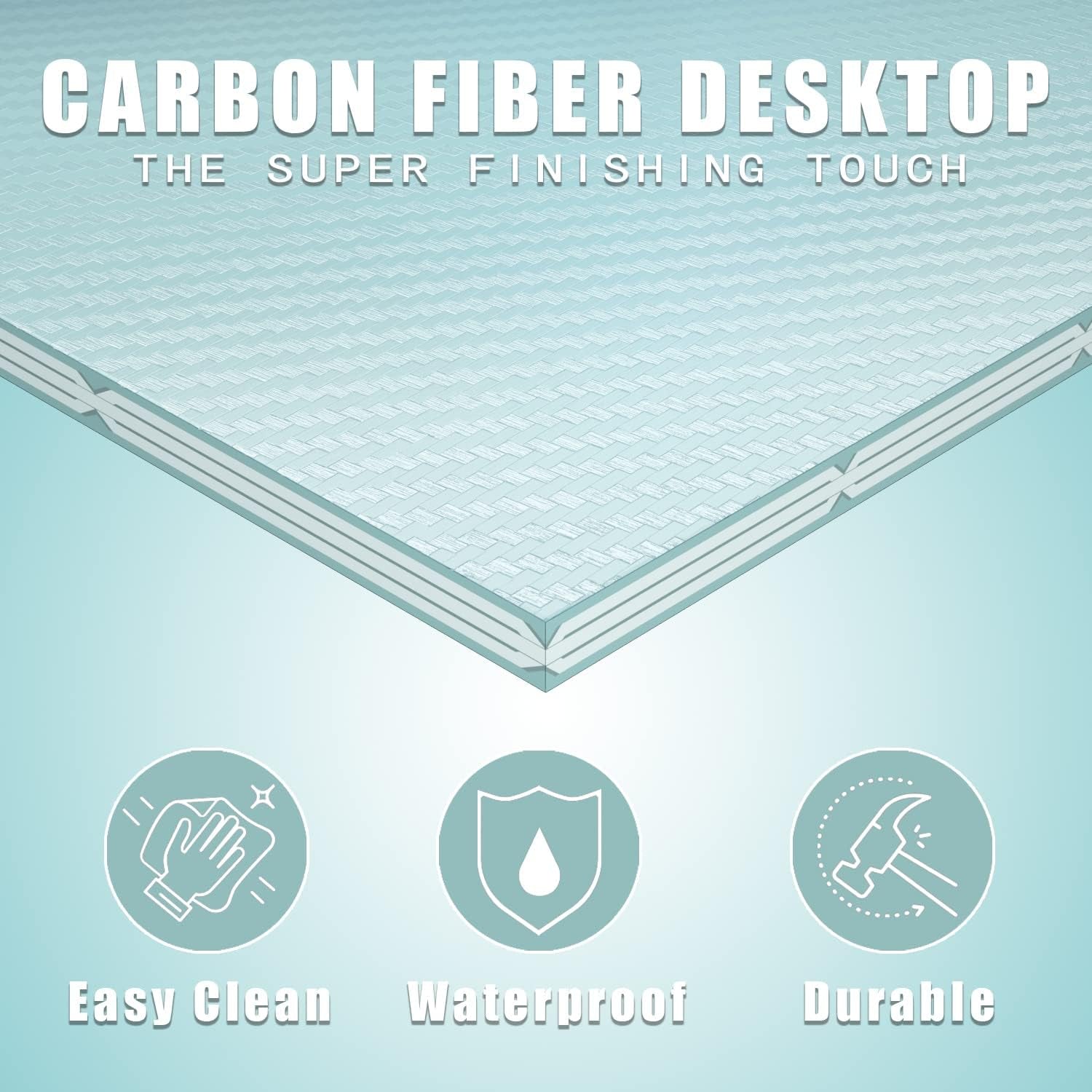 L Shaped Gaming Desk Blue 51 Inch Corner Computer Desk - Gear for Gamers