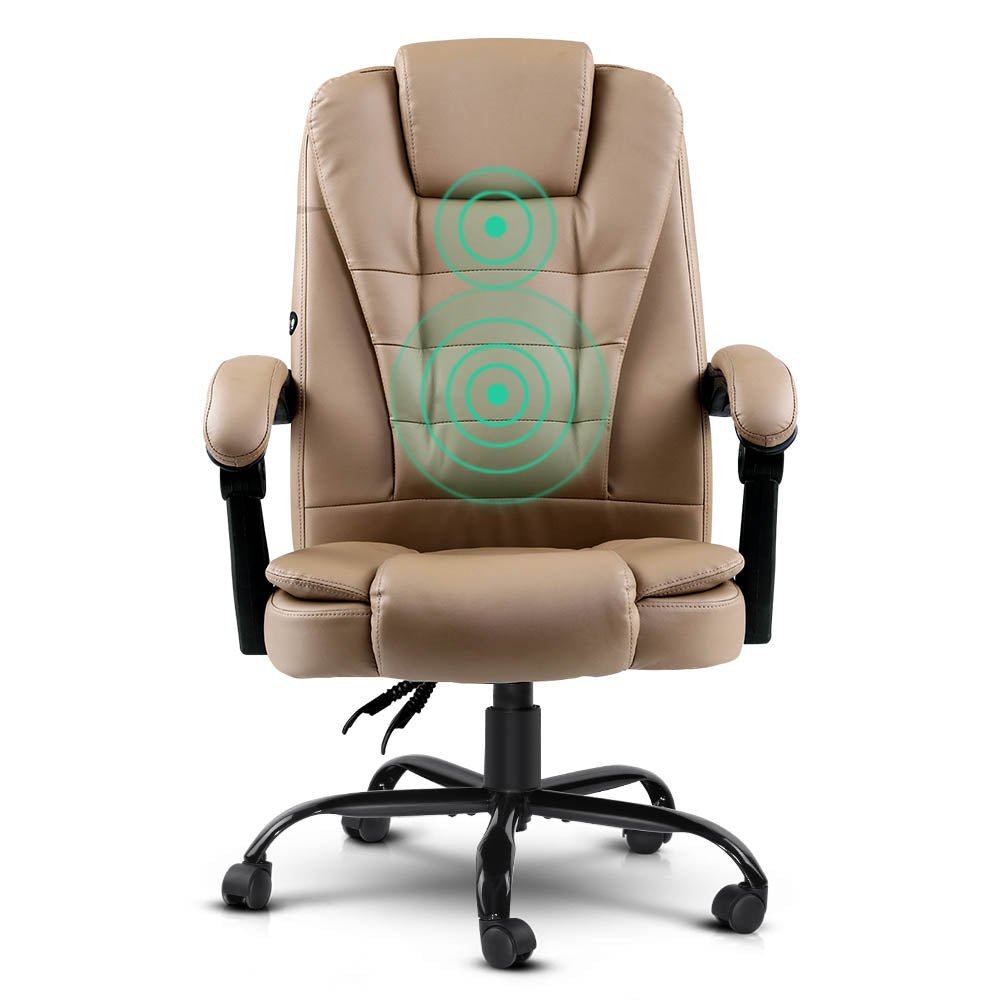 NNEDSZ Massage Office Chair PU Leather Recliner Computer Gaming Chairs Espresso - Gear for Gamers