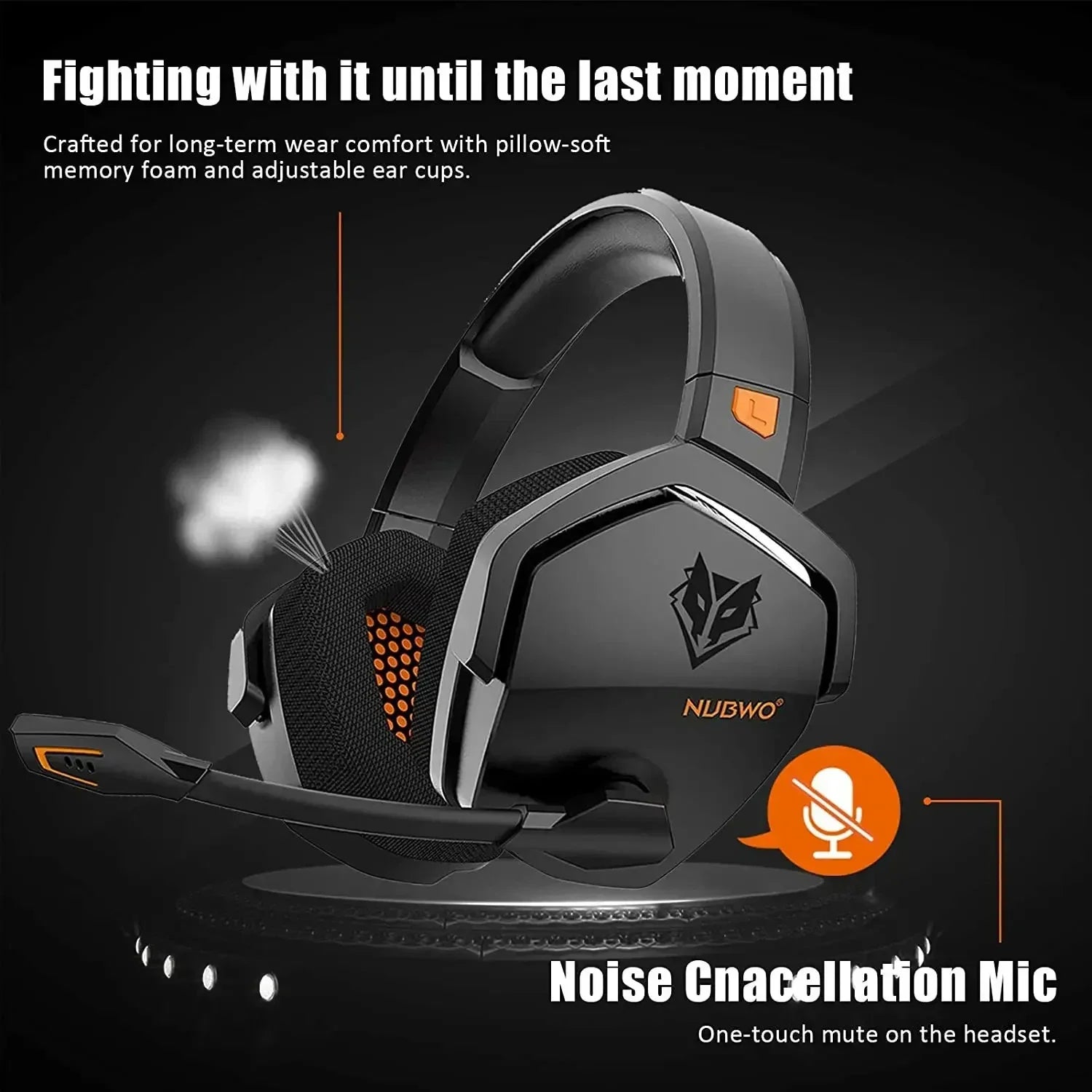 NNEOBA Dual Wireless Gaming Headset Orange - Gear for Gamers
