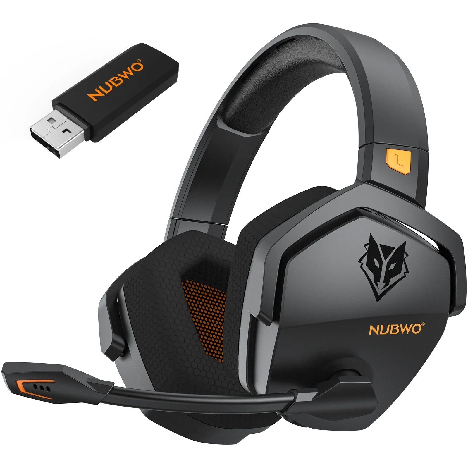 NNEOBA Dual Wireless Gaming Headset Orange - Gear for Gamers